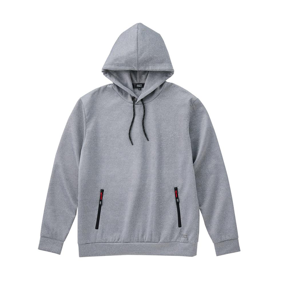 アイリスオーヤマ ストレッチフーディープルオーバー M ミックス グレー FC21403-GRM【別送品】