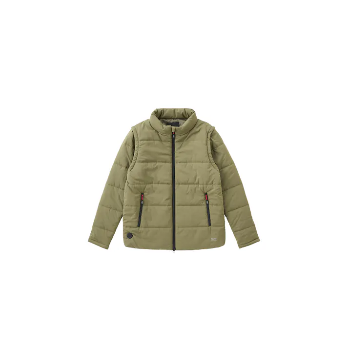 アイリスオーヤマ 袖取り外し2way ヒートジャケット S カーキ FC21614-KHS【別送品】