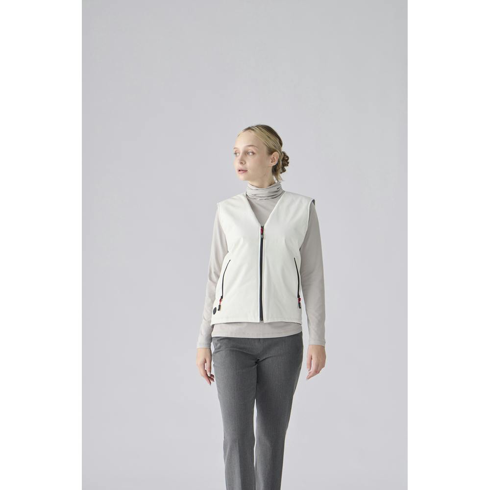   ベスト Lサイズ　白 桑和] 62016 ベスト 【大サイズ】