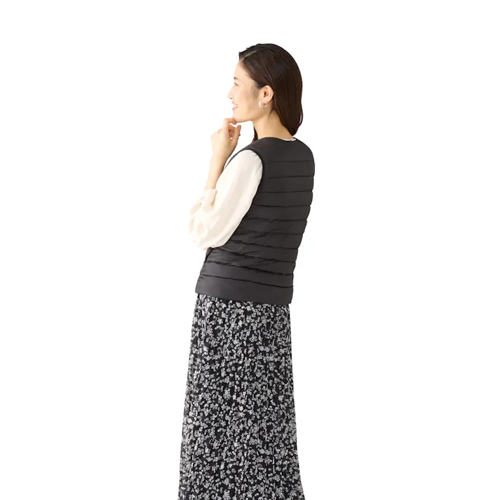 アイリスオーヤマ ウィメンズ ヒートベスト セット S ブラック GT21623-BKS【別送品】