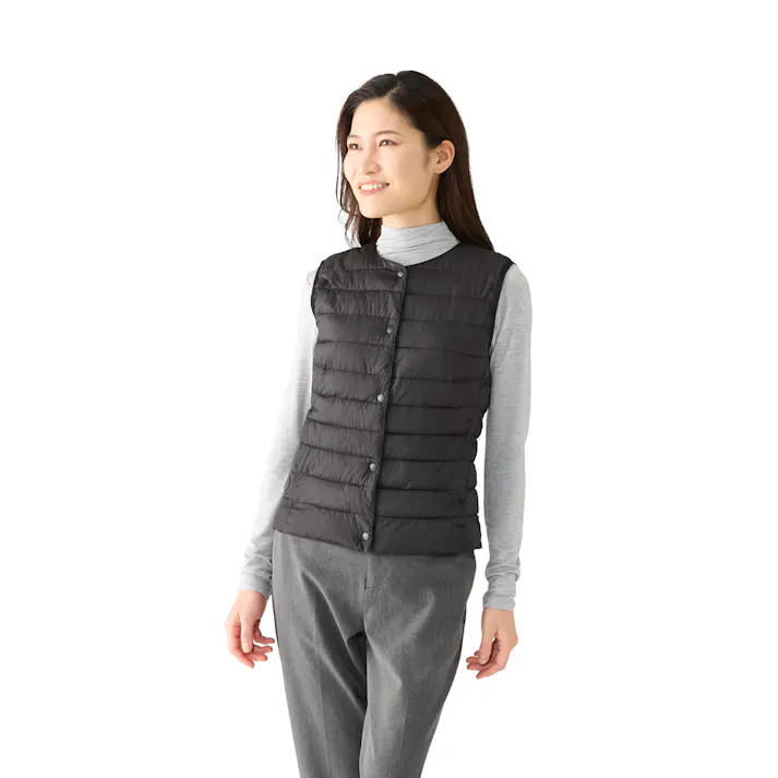 アイリスオーヤマ ウィメンズ ヒートベスト セット S ブラック GT21623-BKS【別送品】