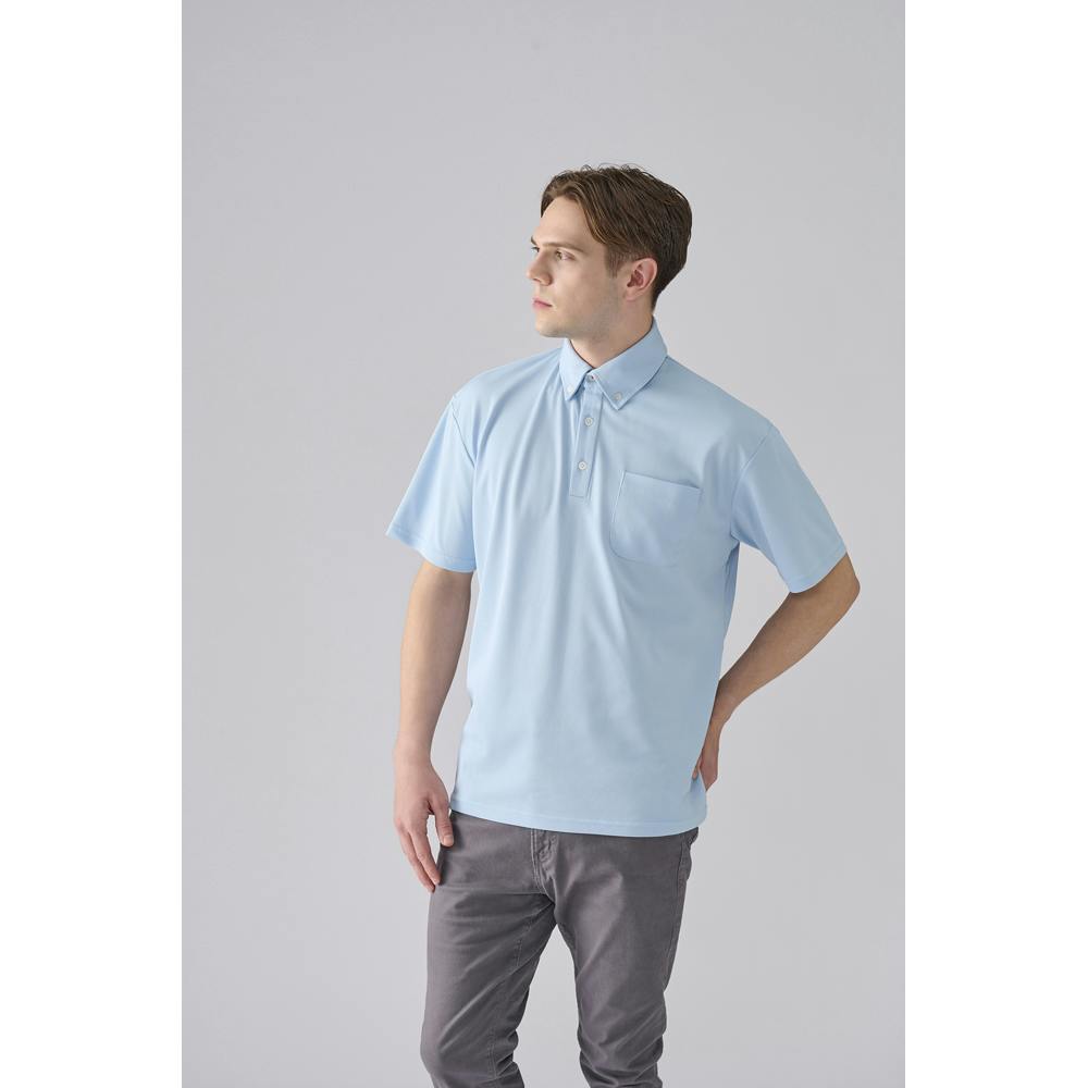 アイリスオーヤマ UVポロシャツ S ライトブルー FC22101-LBS【別送品