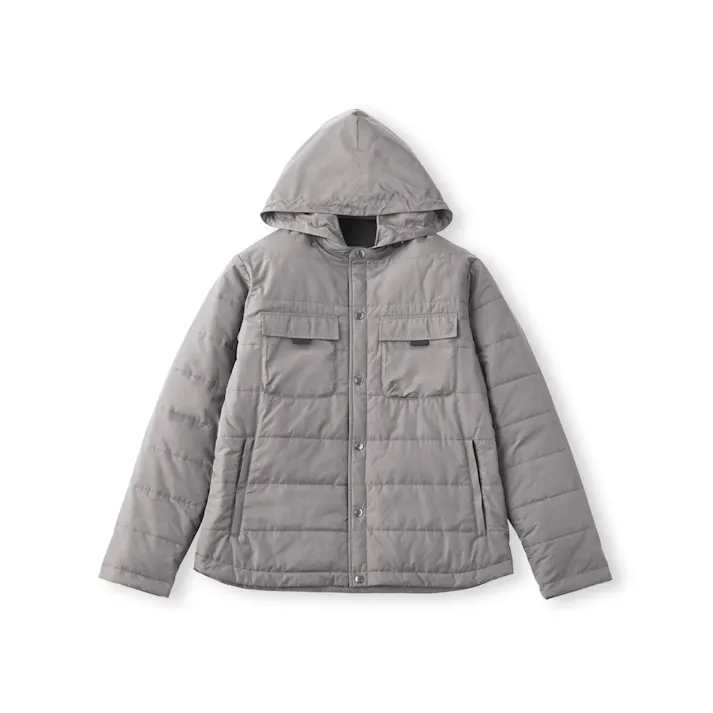 アイリスオーヤマ 中綿 保温フード付き ブルゾン ミディアム グレー FC22504-MGXL【別送品】