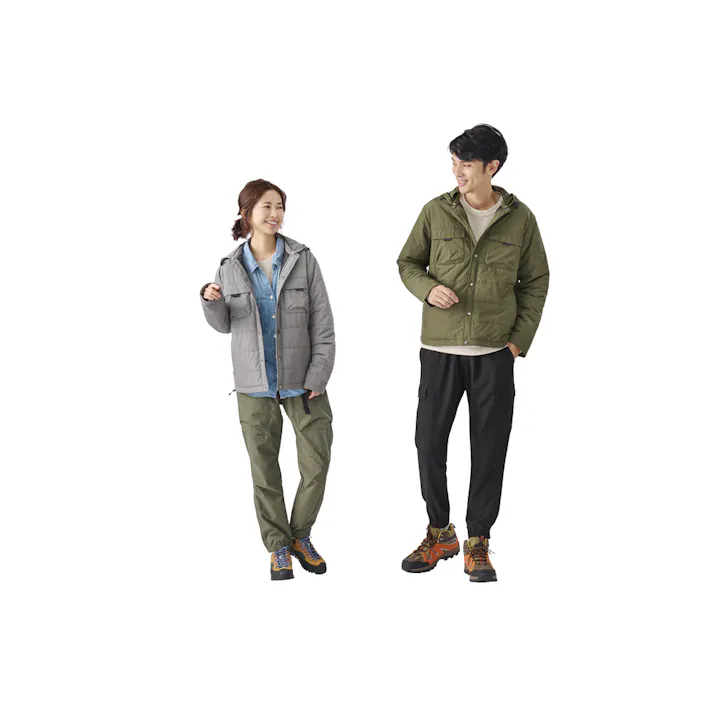 アイリスオーヤマ 中綿 保温フード付き ブルゾン ミディアム グレー FC22504-MGXL【別送品】