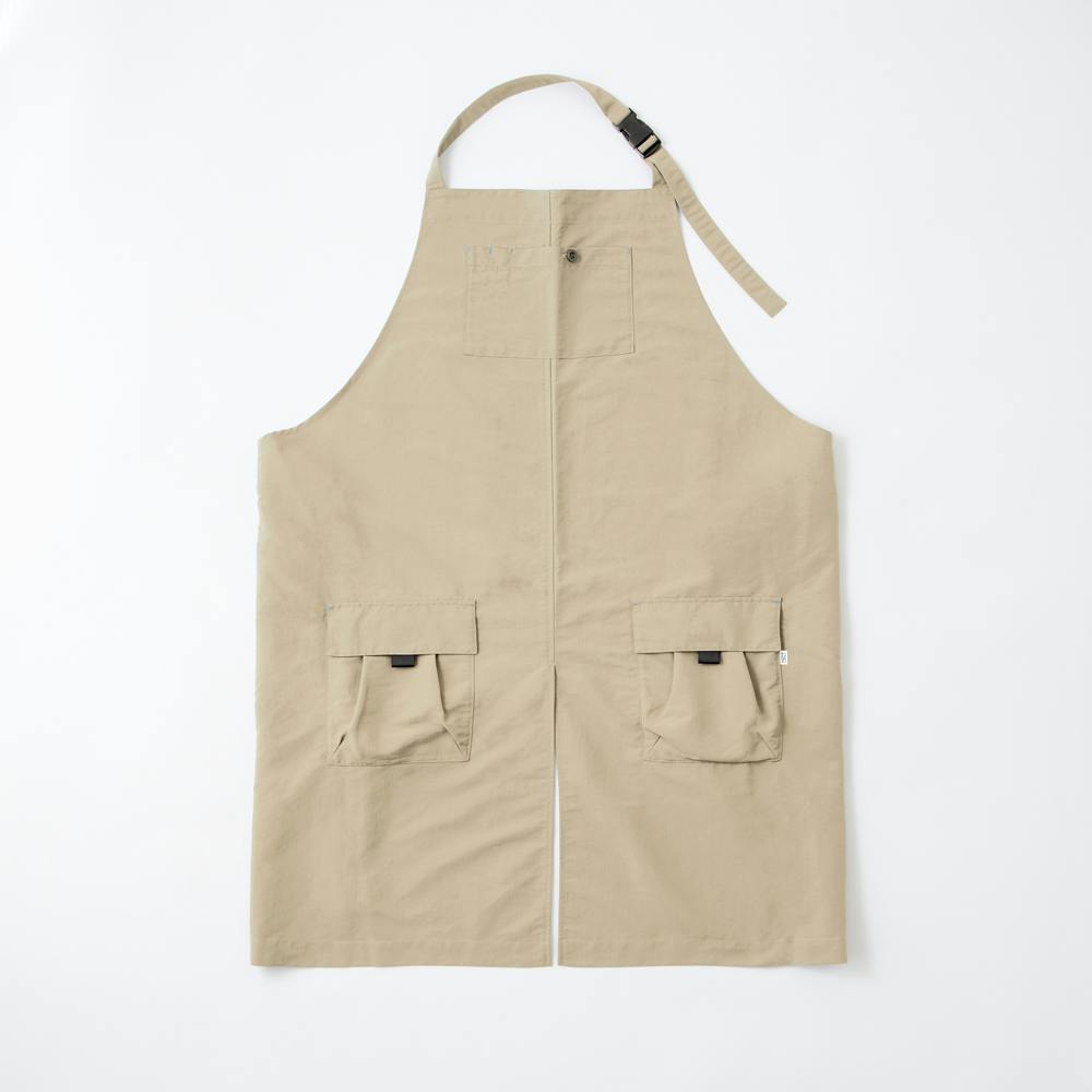 アイリスオーヤマ 防融加工 撥水エプロン ベージュ FC23102-BESM【別送