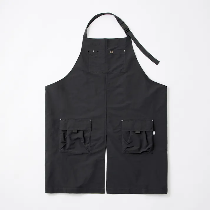 アイリスオーヤマ 防融加工 撥水エプロン ブラック FC23102-BKML【別送品】