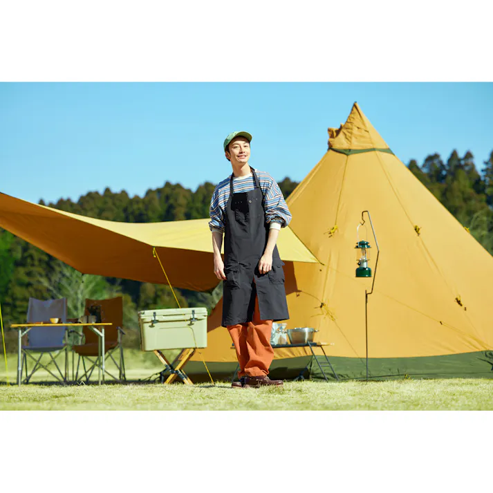 アイリスオーヤマ 防融加工 撥水エプロン ブラック FC23102-BKML【別送品】