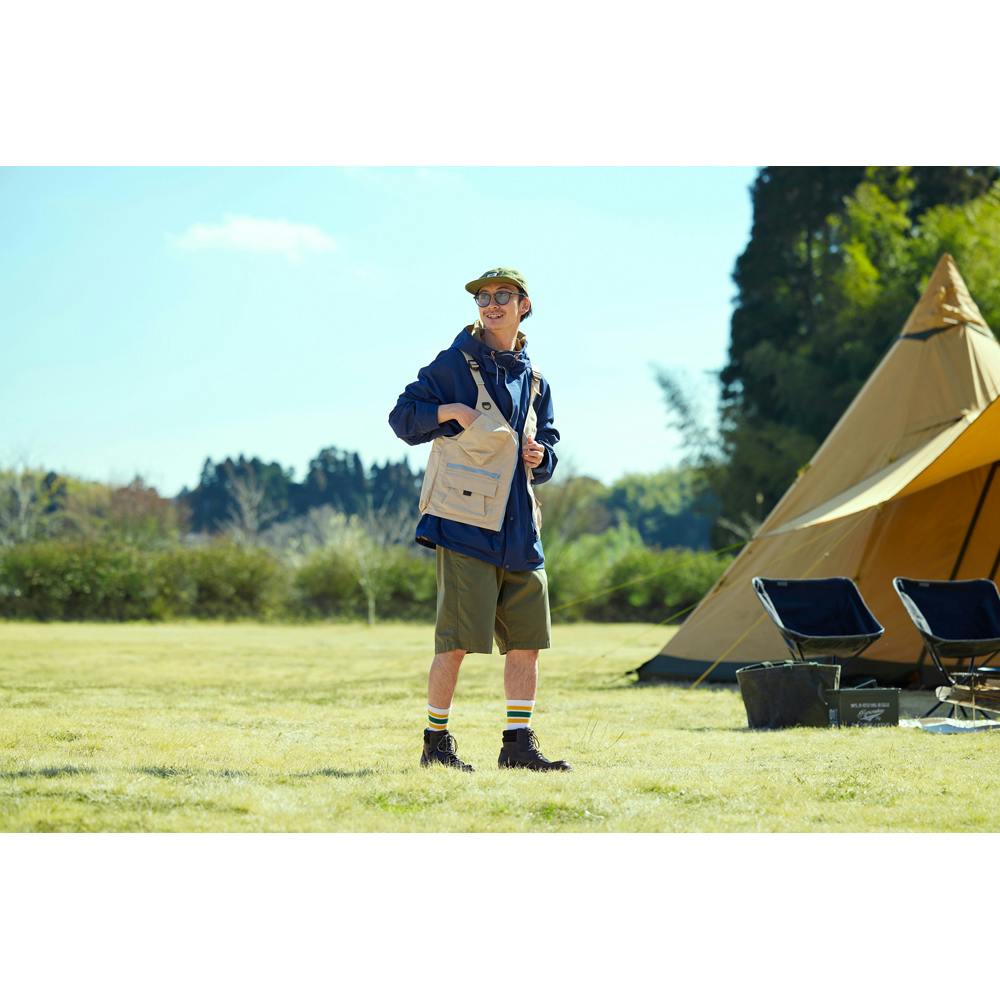 アイリスオーヤマ 防融加工 撥水マルチポケット ベストベージュ