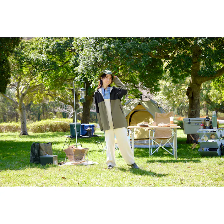 アイリスオーヤマ 防水マンパ XLサイズ ブラック/カーキ FC23104-BKXL 4967576669160【別送品】