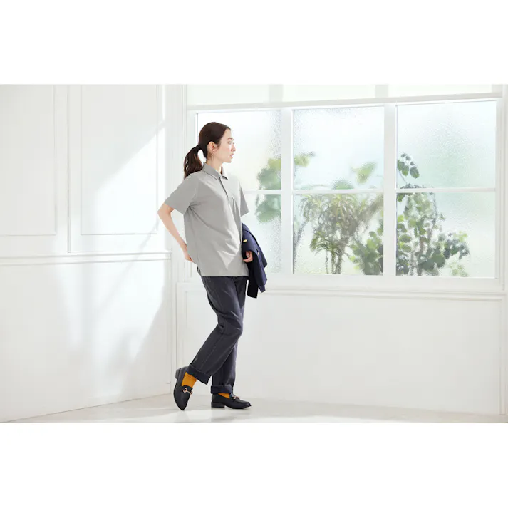 アイリスオーヤマ 吸水速UVポロシャツ ライトグレー FC23200-LGS【別送品】