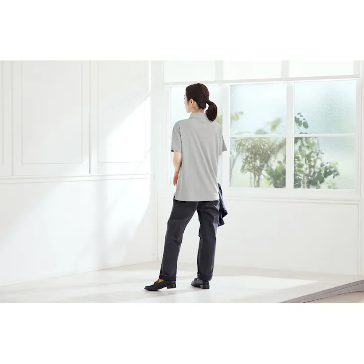 アイリスオーヤマ 吸水速UVポロシャツ ライトグレー FC23200-LGS【別送品】