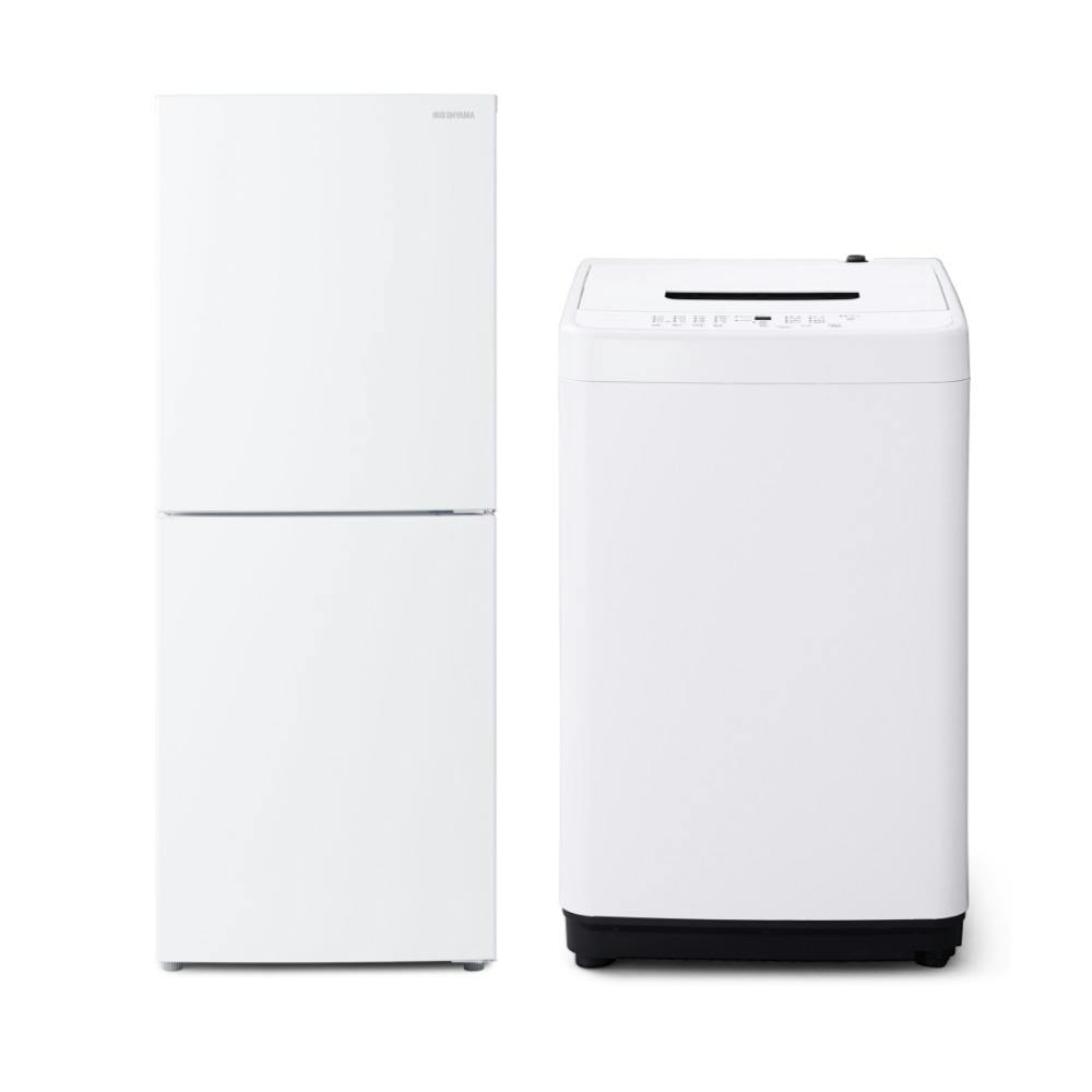 アイリスオーヤマ 【開梱設置】家電2点セット(冷凍冷蔵庫 153L+全自動洗濯機 5.0kg) 一人暮らし 料理好き 新生活 まとめ買い【別送品】