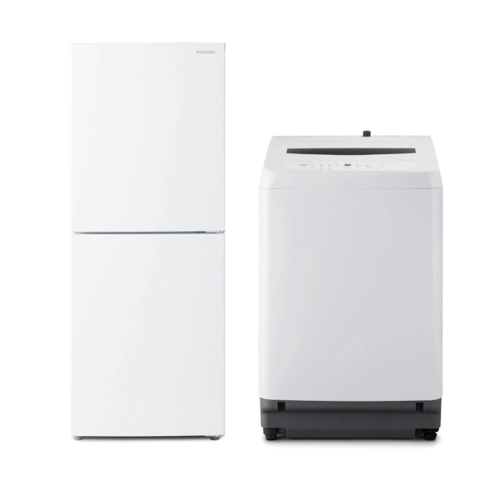 アイリスオーヤマ 【開梱設置】家電2点セット(冷凍冷蔵庫 153L+全自動洗濯機 8.0kg) 二人暮らし 新生活 まとめ買い【別送品】