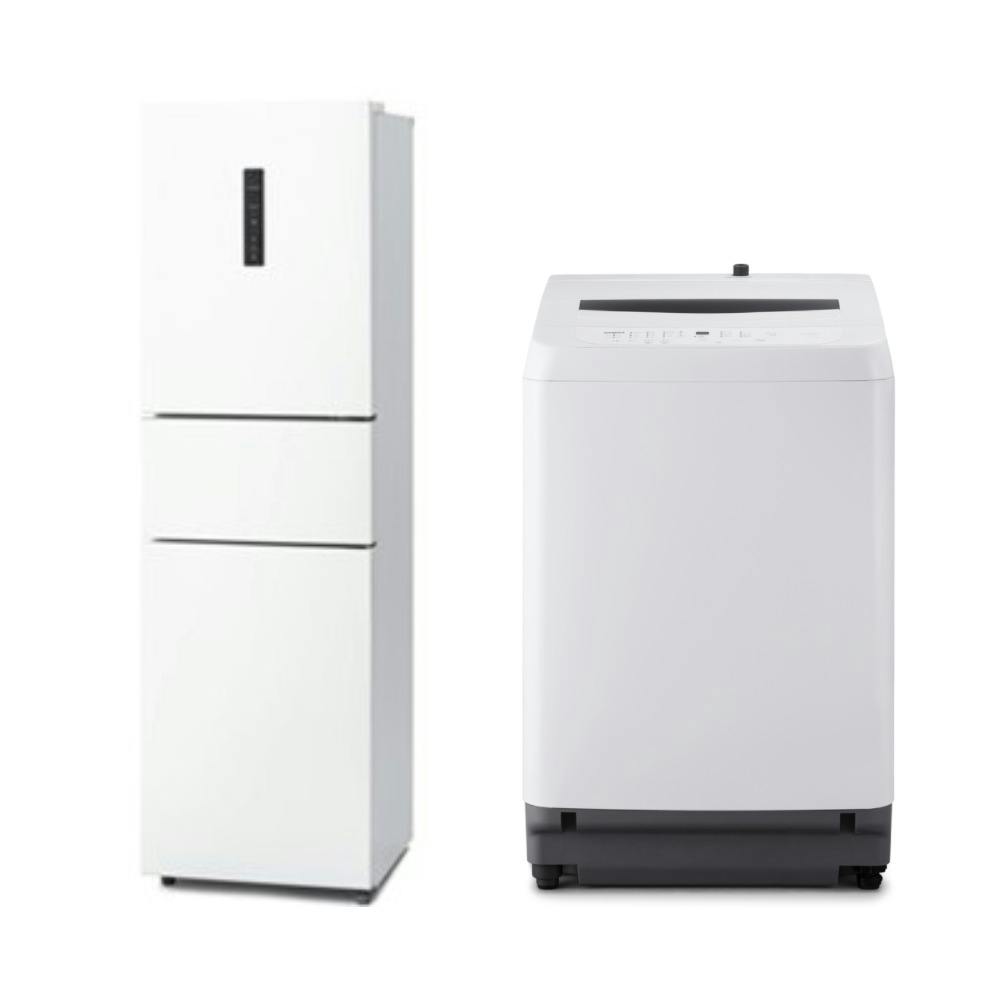 アイリスオーヤマ 【開梱設置】家電2点セット(冷凍冷蔵庫 235L+全自動洗濯機 8.0kg) 二人暮らし ファミリー用 新生活 まとめ買い【別送品】