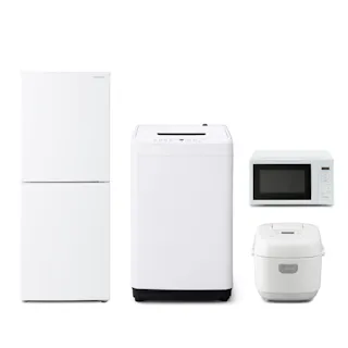 アイリスオーヤマ 【冷蔵庫・洗濯機 開梱設置】家電4点セット(冷凍冷蔵庫 153L+全自動洗濯機 5.0kg+ジャー炊飯器 5.5合+電子レンジ 17L) 一人暮らし 料理好き 新生活 まとめ買い 4967576000028【別送品】