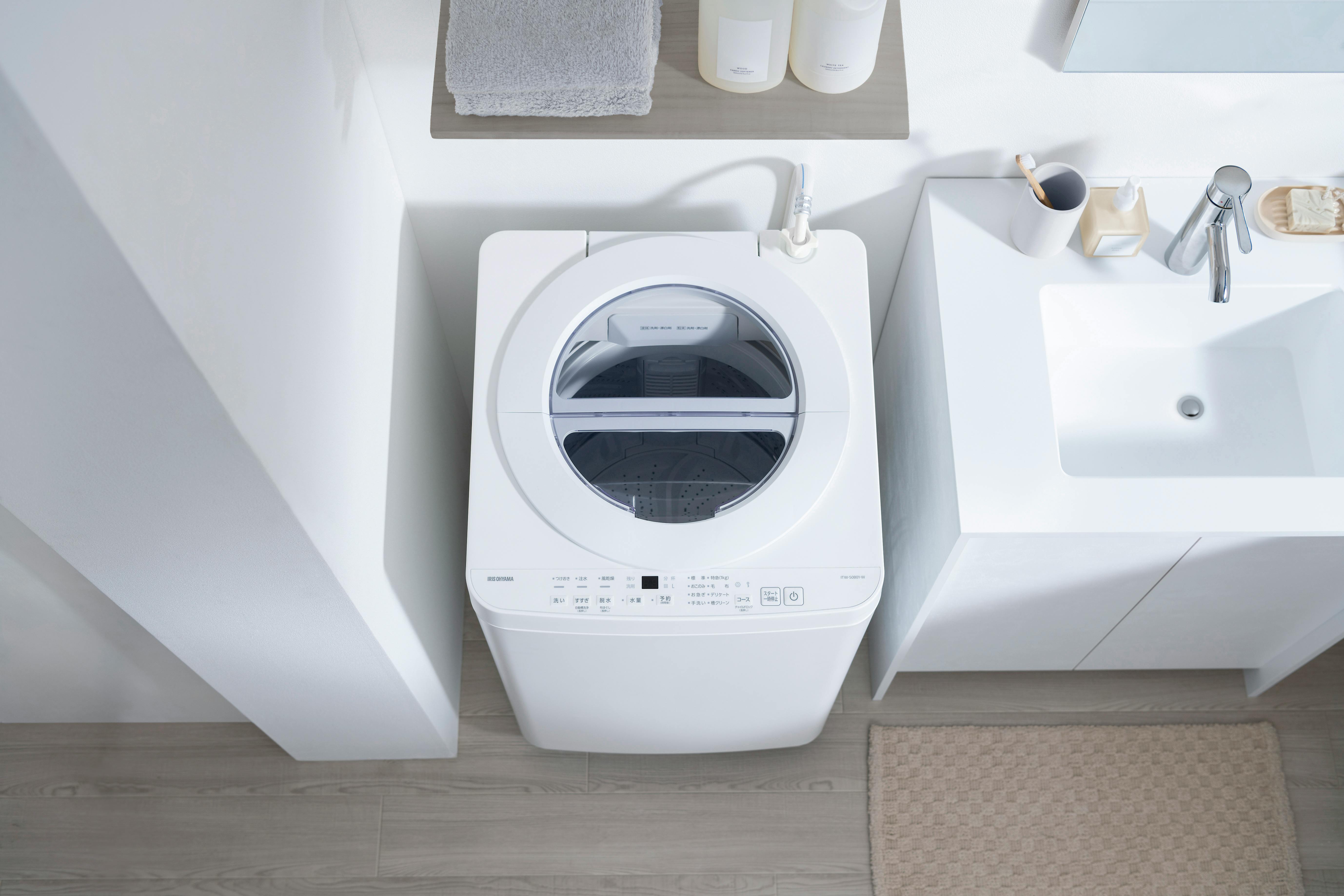 洗濯機、2021年、アイリスオ-ヤマ アイリスオーヤマ 全自動電気洗濯機 6.0kg OSH fit ホワイト 時短 縦型