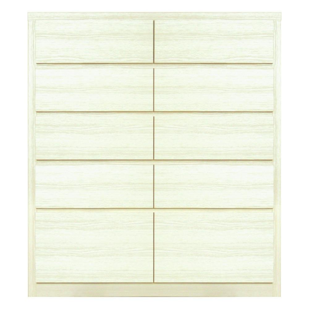 丸田木工 キューブ チェスト タンス 幅90 5段 ホワイト 収納 箪笥 大川家具 cu090500cwh【別送品】