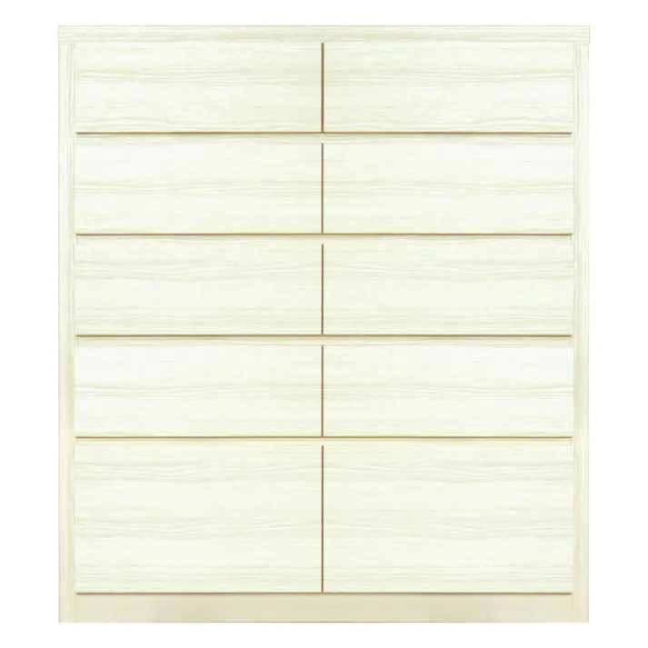 丸田木工 キューブ チェスト タンス 幅90 5段 ホワイト 収納 箪笥 大川家具 cu090500cwh【別送品】