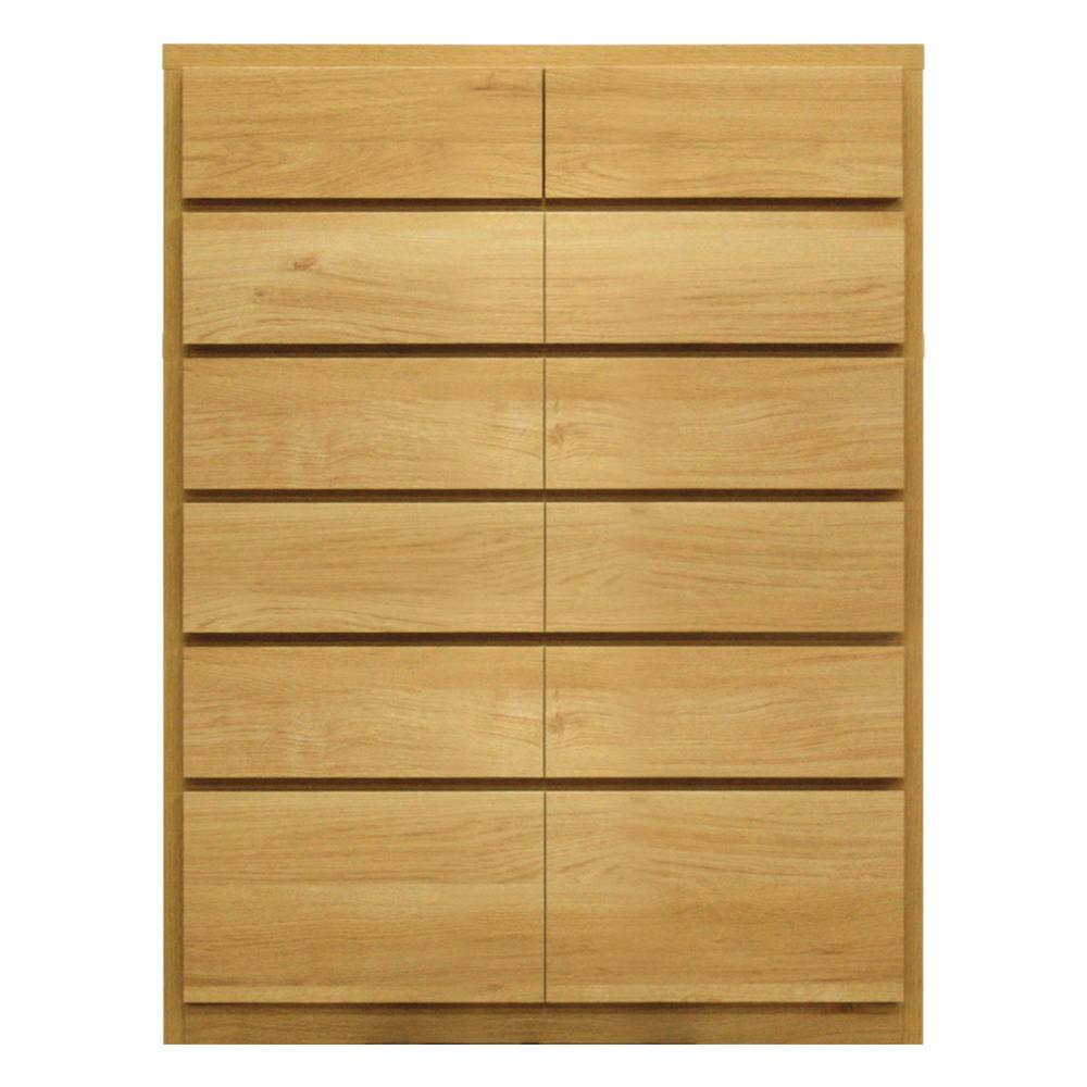 丸田木工 キューブ チェスト タンス 幅90 6段 オーク 収納 箪笥 大川家具 cu090600cwo【別送品】