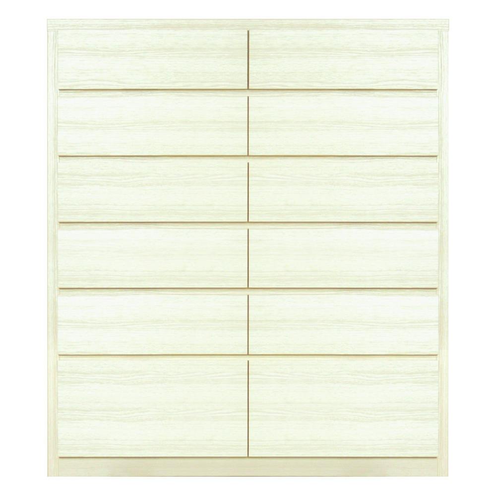 丸田木工 キューブ チェスト タンス 幅104 6段 ホワイト 収納 箪笥 大川家具 cu104600cwh【別送品】