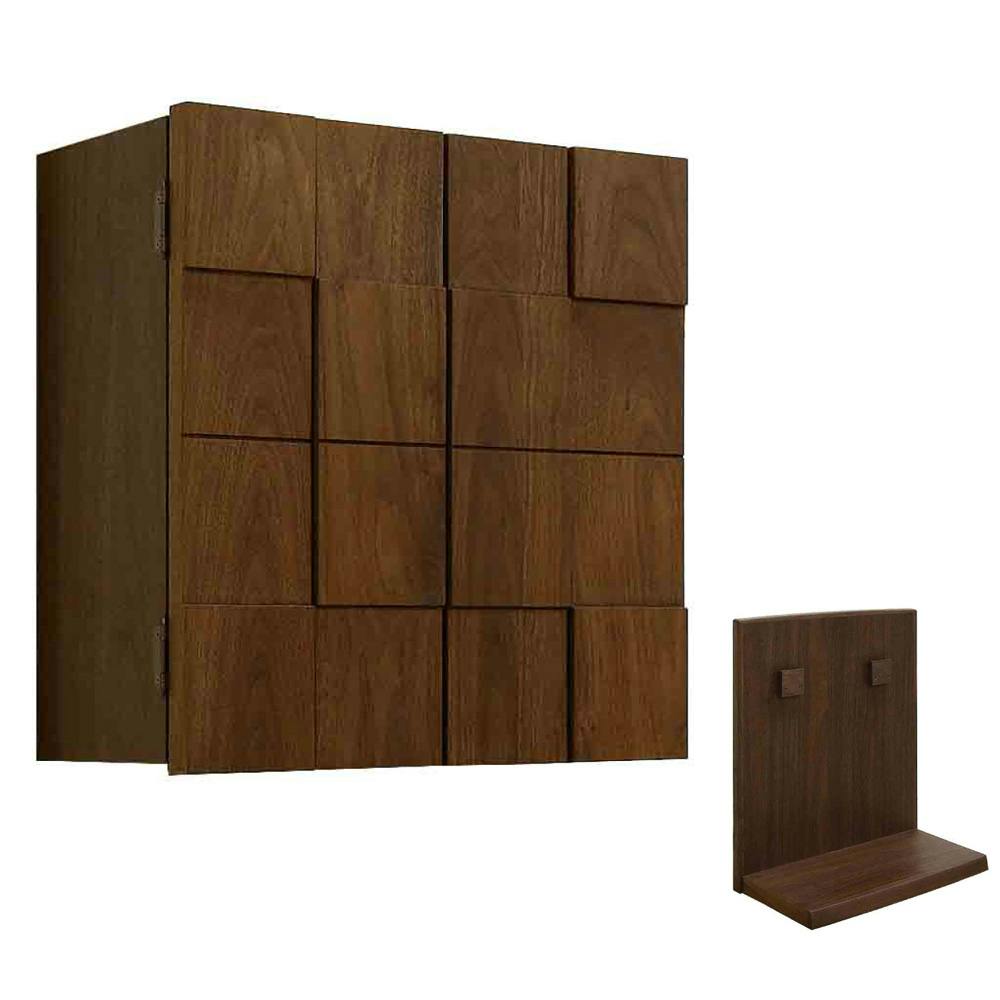 丸田木工 壁掛け仏壇 デコ ウォールナット 専用台セット 家具調仏壇 モダン仏壇 ミニ仏壇 deset000bwn【別送品】