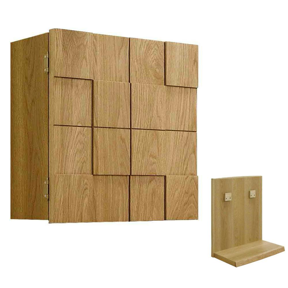 丸田木工 壁掛け仏壇 デコ ホワイトオーク 専用台セット 家具調仏壇 モダン仏壇 ミニ仏壇 deset000bwo【別送品】