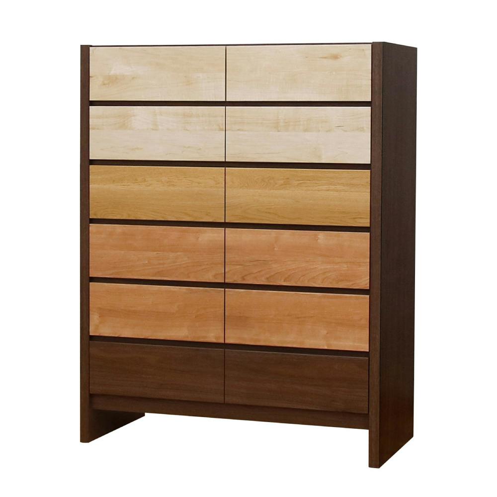 丸田木工 フェリス チェスト タンス 幅90 6段 MIX 収納 箪笥 大川家具 fe090600cmx【別送品】