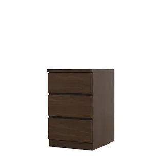 チェスト タンス 幅40cm 3段 奥行44cm 桐引き出し クローゼット 押入れ 収納 完成品 国産 大川家具 ウォールナット 丸田木工 フィット fi040344cwn【別送品】