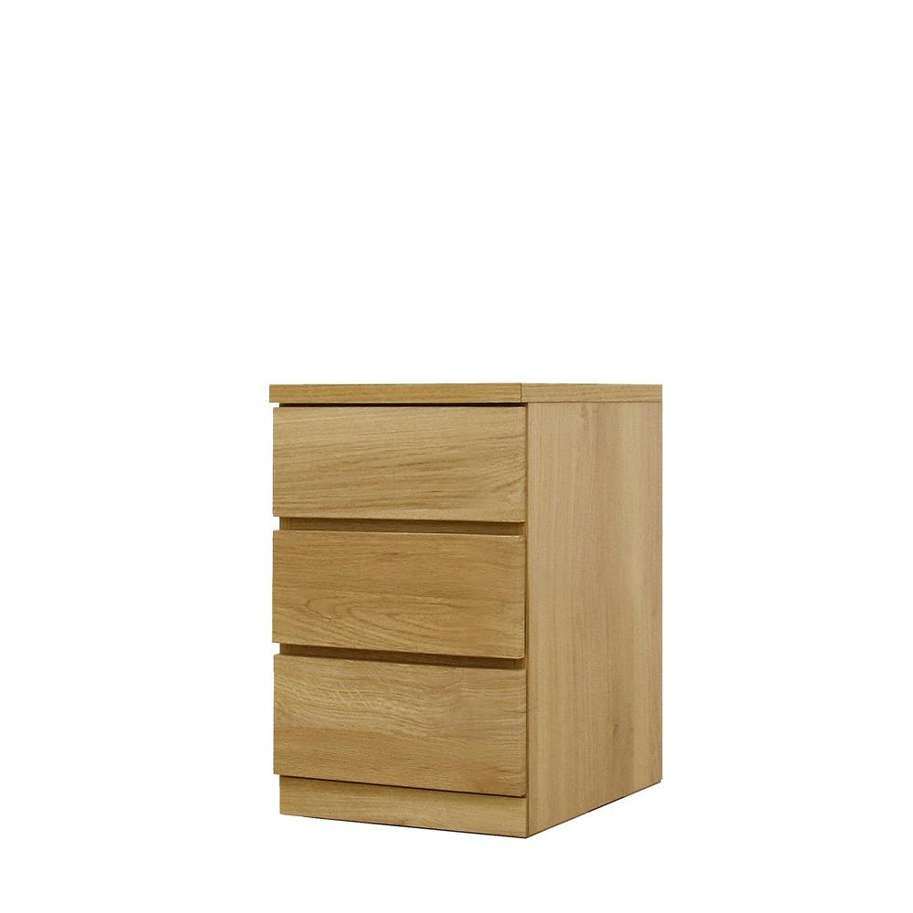 チェスト タンス 幅40cm 3段 奥行55cm 桐引き出し クローゼット 押入れ 収納 完成品 国産 大川家具 オーク 丸田木工 フィット fi040355cwo【別送品】