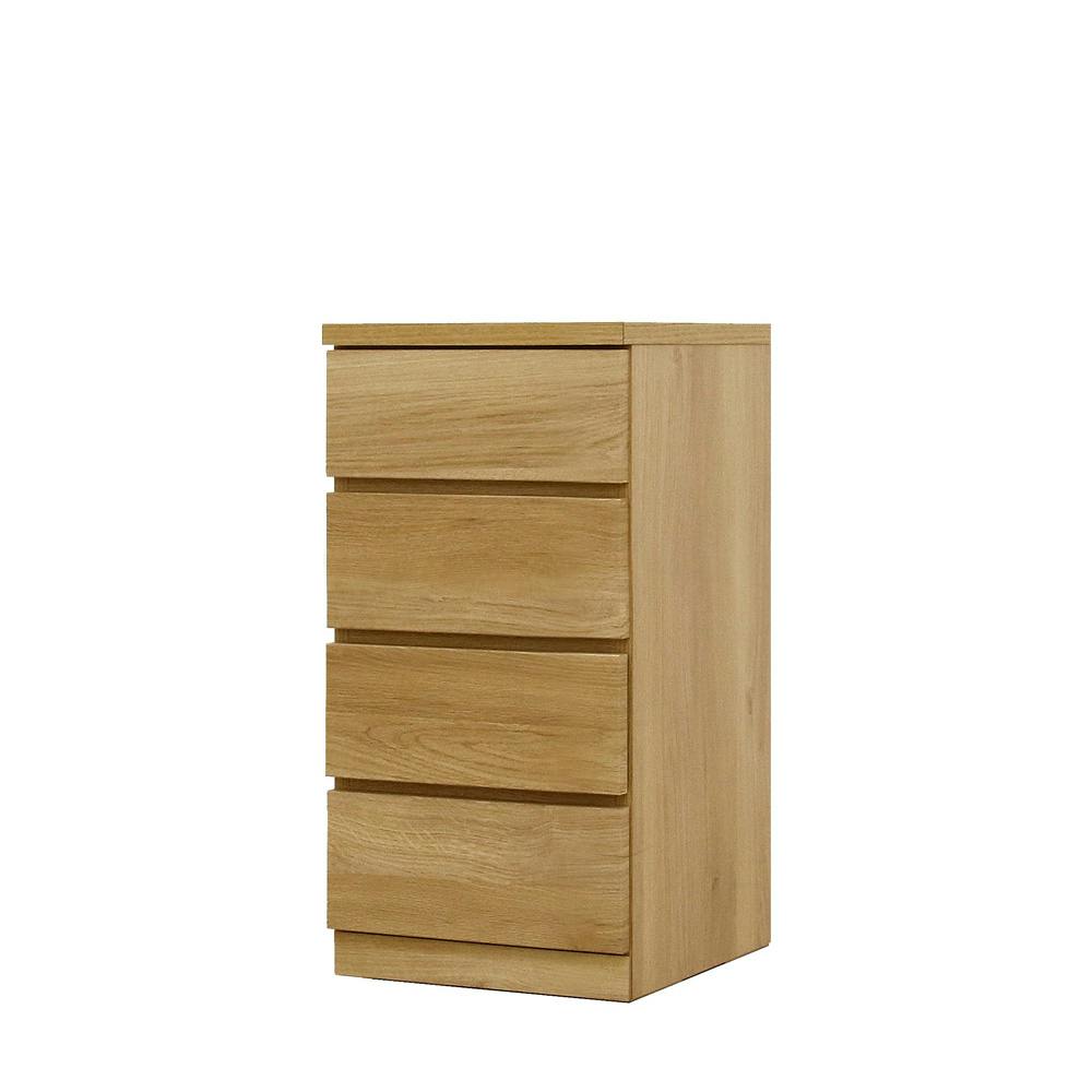 丸田木工 フィット チェスト タンス 幅40 4段 奥行44cm オーク 押入れ収納 衣類収納 衣装ケース fi040444cwo【別送品】