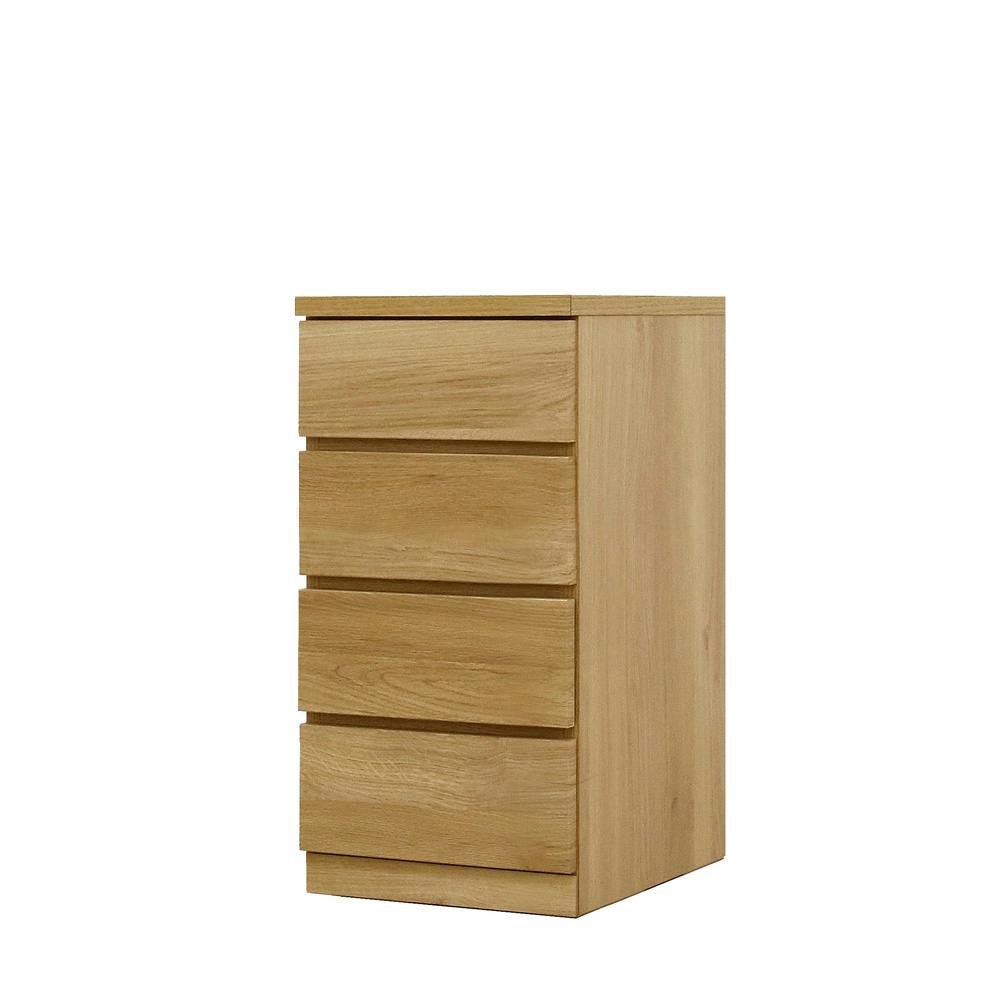 丸田木工 フィット チェスト タンス 幅40 4段 奥行55cm オーク 押入れ収納 衣類収納 衣装ケース fi040455cwo【別送品】