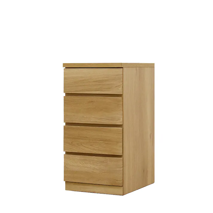 丸田木工 フィット チェスト タンス 幅40 4段 奥行55cm オーク 押入れ収納 衣類収納 衣装ケース fi040455cwo【別送品】