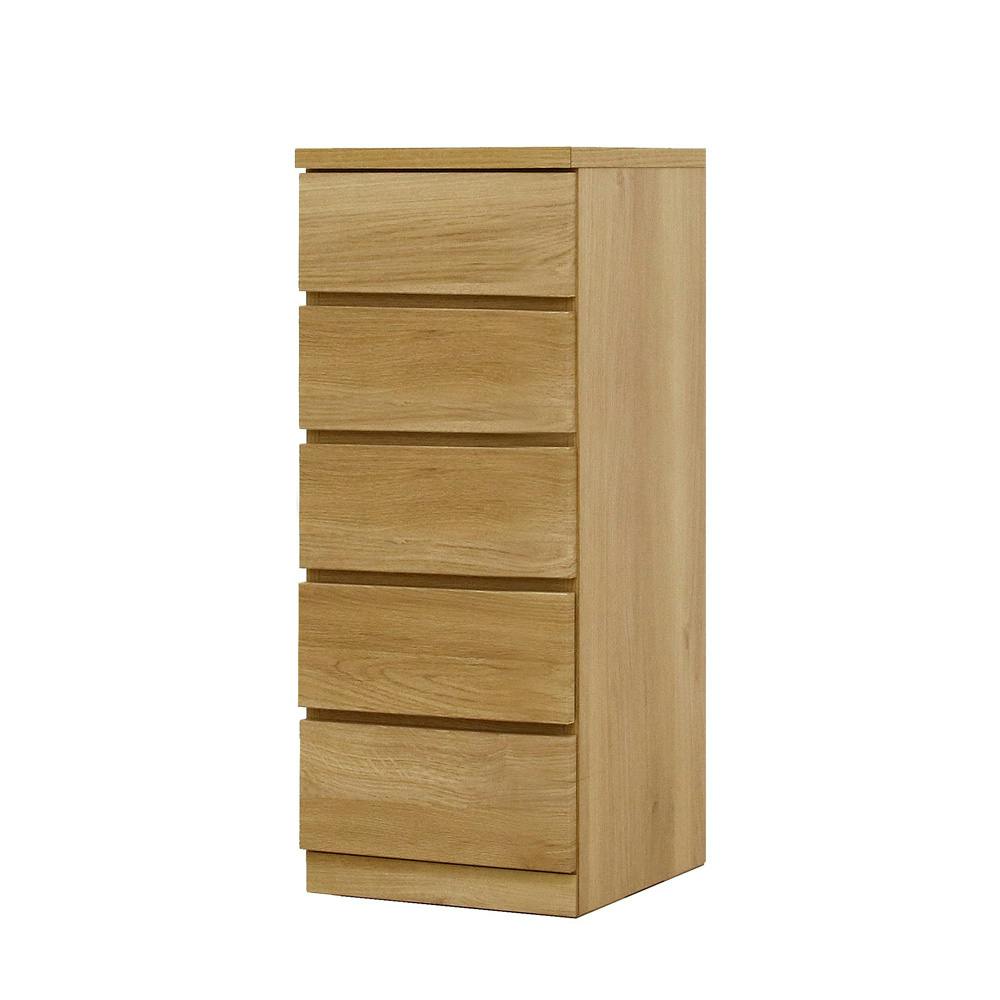 丸田木工 フィット チェスト タンス 幅40 5段 奥行44cm オーク 押入れ収納 衣類収納 衣装ケース fi040544cwo【別送品】