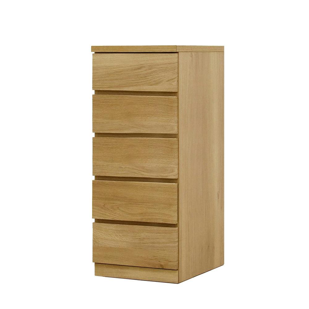 丸田木工 フィット チェスト タンス 幅40 5段 奥行55cm オーク 押入れ収納 衣類収納 衣装ケース fi040555cwo【別送品】