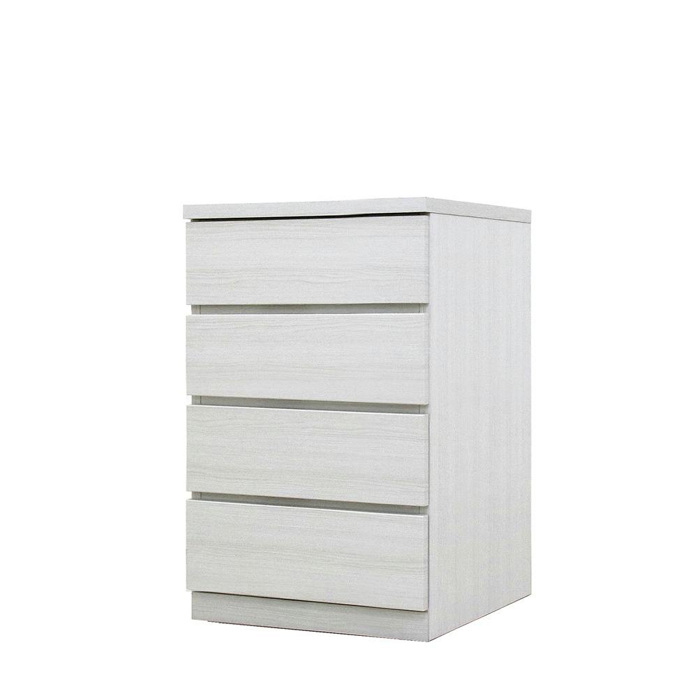 丸田木工 フィット チェスト タンス 幅50 4段 奥行55cm ホワイト 押入れ収納 衣類収納 衣装ケース fi050455cwh【別送品】