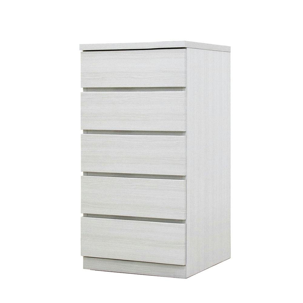 丸田木工 フィット チェスト タンス 幅50 5段 奥行55cm ホワイト 押入れ収納 衣類収納 衣装ケース fi050555cwh【別送品】