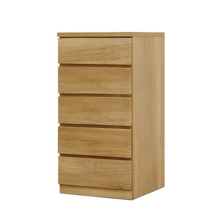 丸田木工 フィット チェスト タンス 幅50 5段 奥行55cm オーク 押入れ収納 衣類収納 衣装ケース fi050555cwo【別送品】