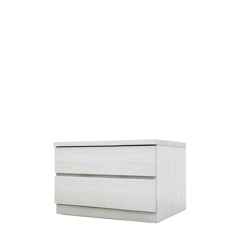 丸田木工 フィット チェスト タンス 幅60 2段 奥行44cm ホワイト 押入れ収納 衣類収納 衣装ケース fi060244cwh【別送品】