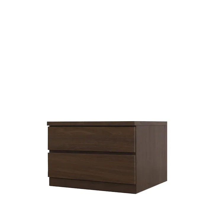 丸田木工 フィット チェスト タンス 幅60 2段 奥行55cm ウォールナット 押入れ収納 衣類収納 衣装ケース fi060255cwn【別送品】