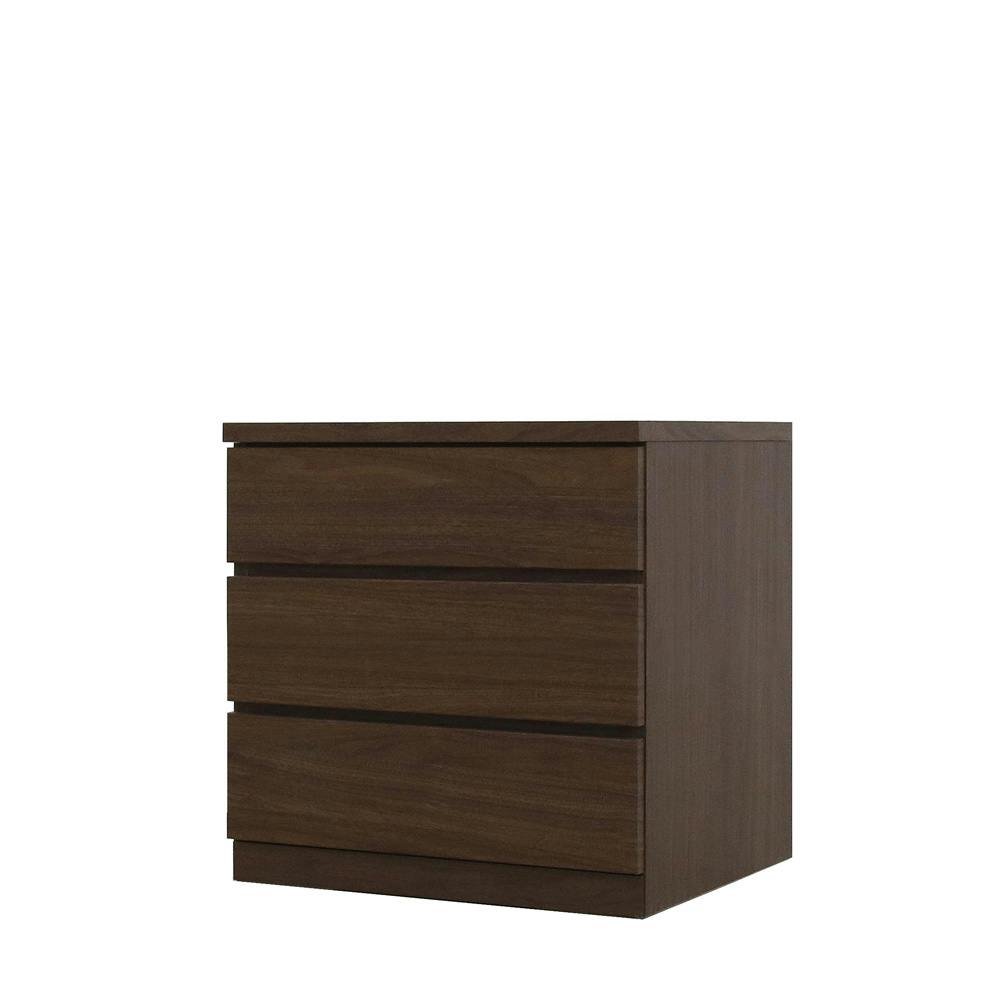 丸田木工 フィット チェスト タンス 幅60 3段 奥行55cm ウォールナット 押入れ収納 衣類収納 衣装ケース fi060355cwn【別送品】