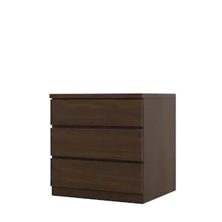 丸田木工 フィット チェスト タンス 幅60 3段 奥行55cm ウォールナット 押入れ収納 衣類収納 衣装ケース fi060355cwn【別送品】