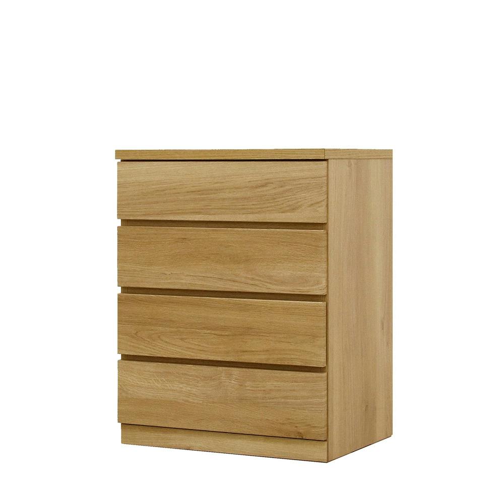 丸田木工 フィット チェスト タンス 幅60 4段 奥行44cm オーク 押入れ収納 衣類収納 衣装ケース fi060444cwo【別送品】