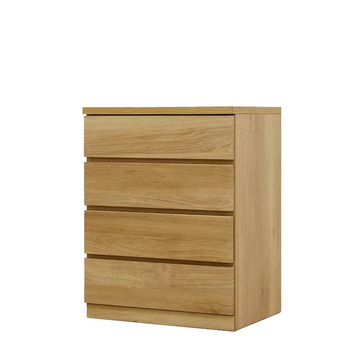 丸田木工 フィット チェスト タンス 幅60 4段 奥行44cm オーク 押入れ収納 衣類収納 衣装ケース fi060444cwo【別送品】