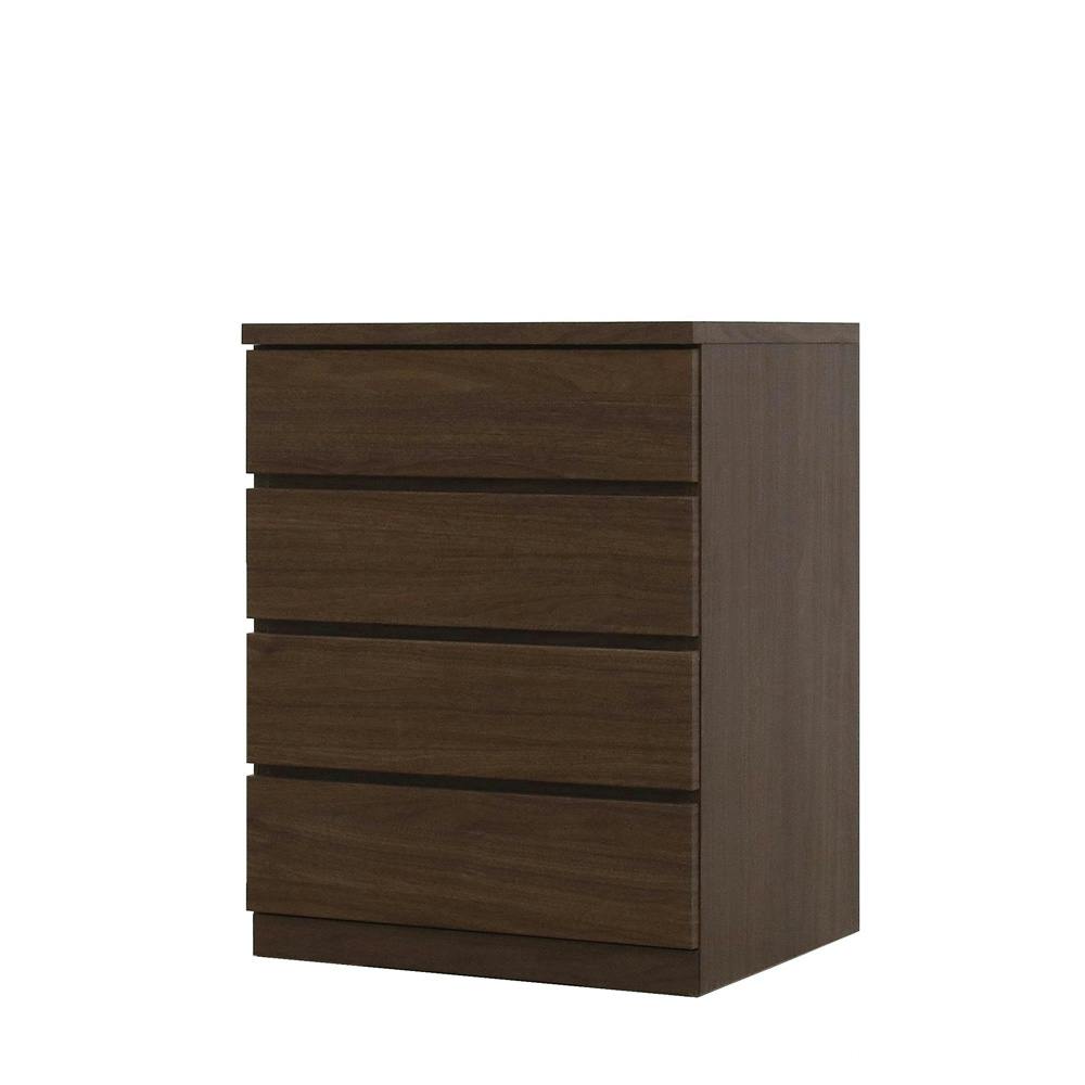 丸田木工 フィット チェスト タンス 幅60 4段 奥行55cm ウォールナット 押入れ収納 衣類収納 衣装ケース fi060455cwn【別送品】