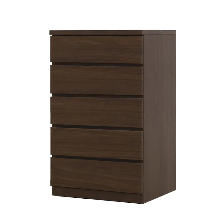 丸田木工 フィット チェスト タンス 幅60 5段 奥行55cm ウォールナット 押入れ収納 衣類収納 衣装ケース fi060555cwn【別送品】