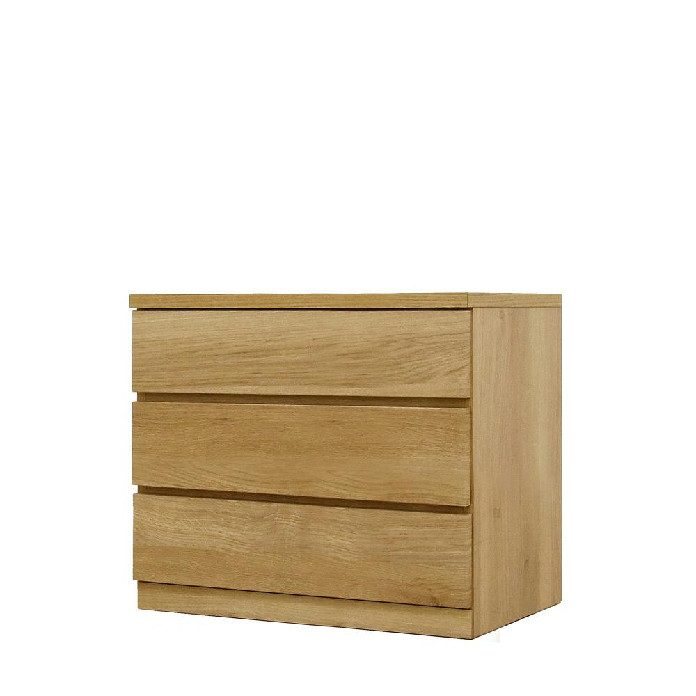 丸田木工 フィット チェスト タンス 幅70 3段 奥行44cm オーク 押入れ収納 衣類収納 衣装ケース fi070344cwo【別送品】