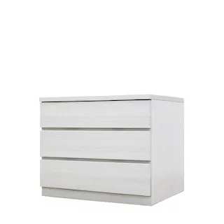 チェスト タンス 幅70cm 3段 奥行55cm 桐引き出し クローゼット 押入れ 収納 完成品 国産 大川家具 ホワイト 丸田木工 フィット fi070355cwh【別送品】