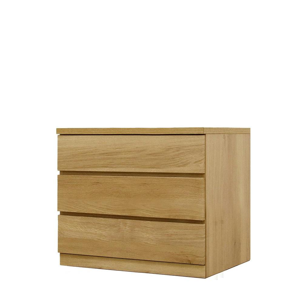 丸田木工 フィット チェスト タンス 幅70 3段 奥行55cm オーク 押入れ収納 衣類収納 衣装ケース fi070355cwo【別送品】