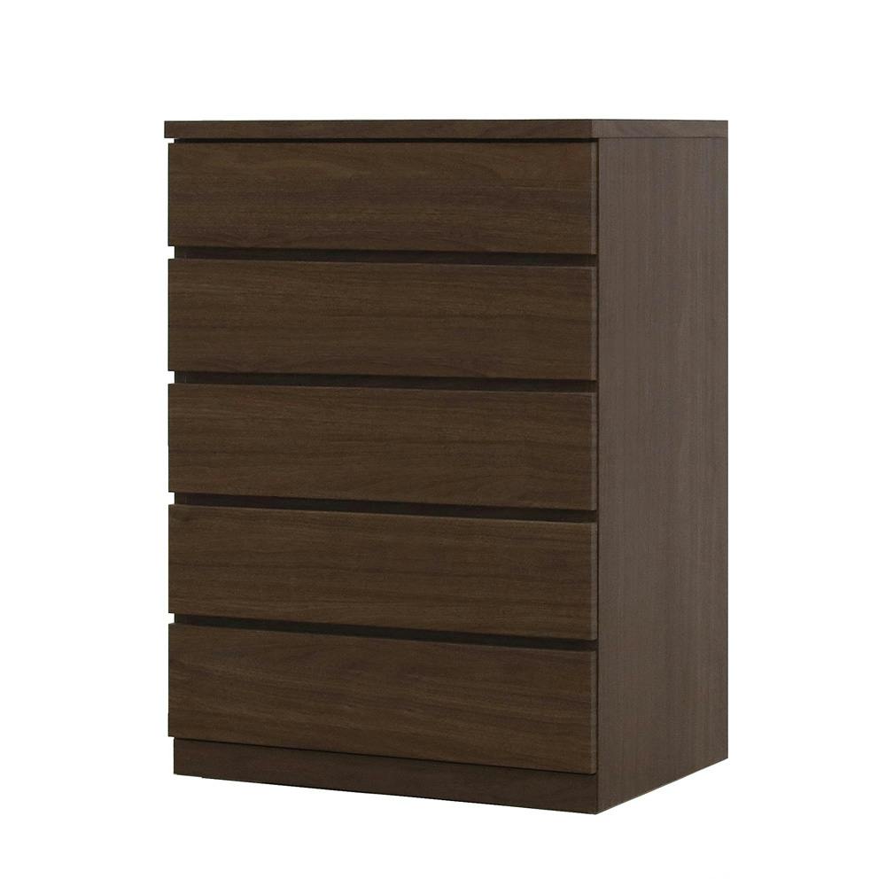 丸田木工 フィット チェスト タンス 幅70 5段 奥行55cm ウォールナット