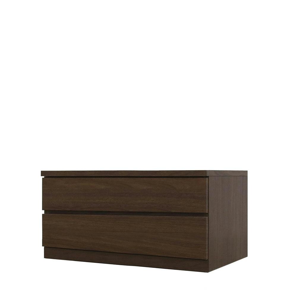 丸田木工 フィット チェスト タンス 幅80 2段 奥行44cm ウォールナット 押入れ収納 衣類収納 衣装ケース fi080244cwn【別送品】